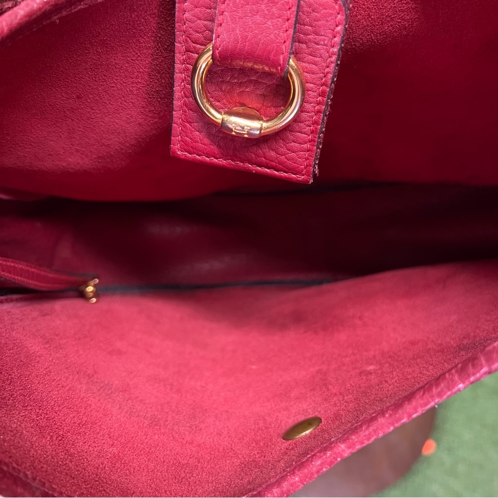 AUTHENTIC HERMES Clemence Tsako Hobo Rouge Adjustable Shoulder Strap Bag - Picture 7 of 15
